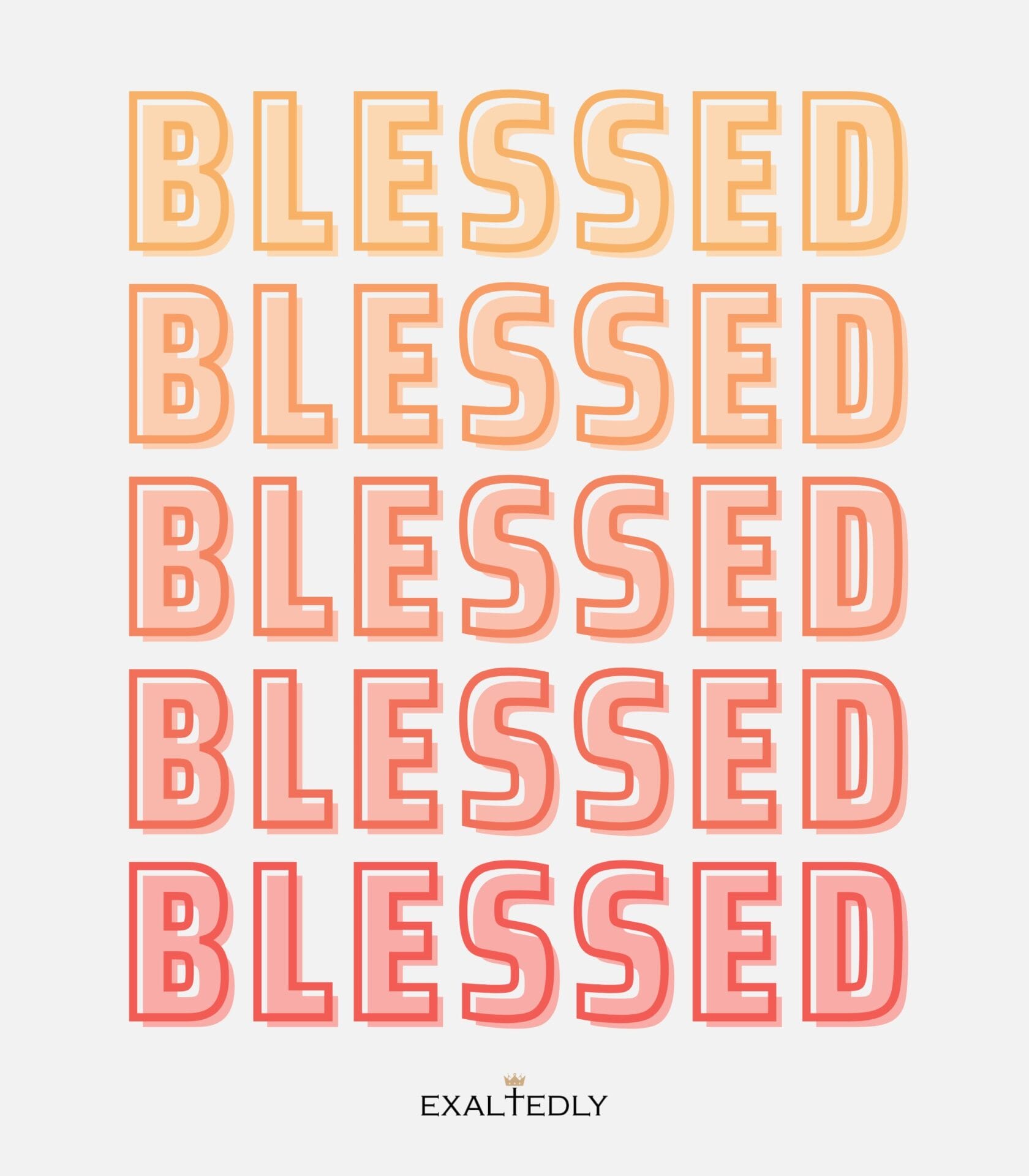 Blessed Stacked Women's Tee - Hover