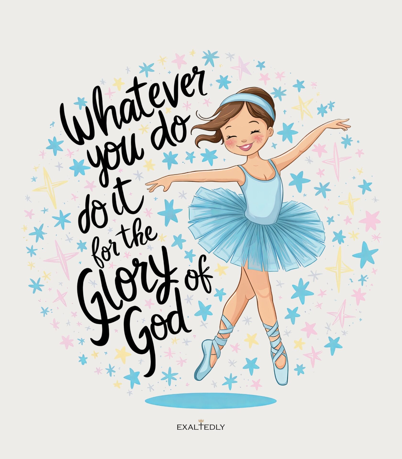 Do it for the Glory of God - Ballerina - Girl's  Long Sleeve Tee - Hover