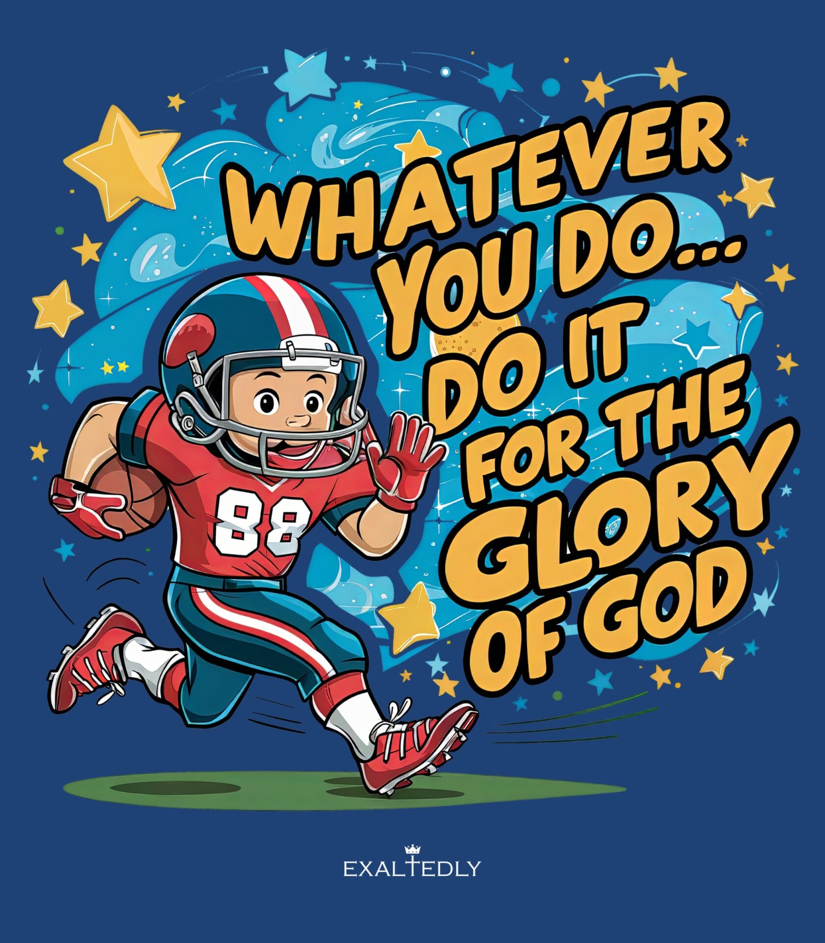 Do it for the Glory of God - Football - Boy's Tee - Hover