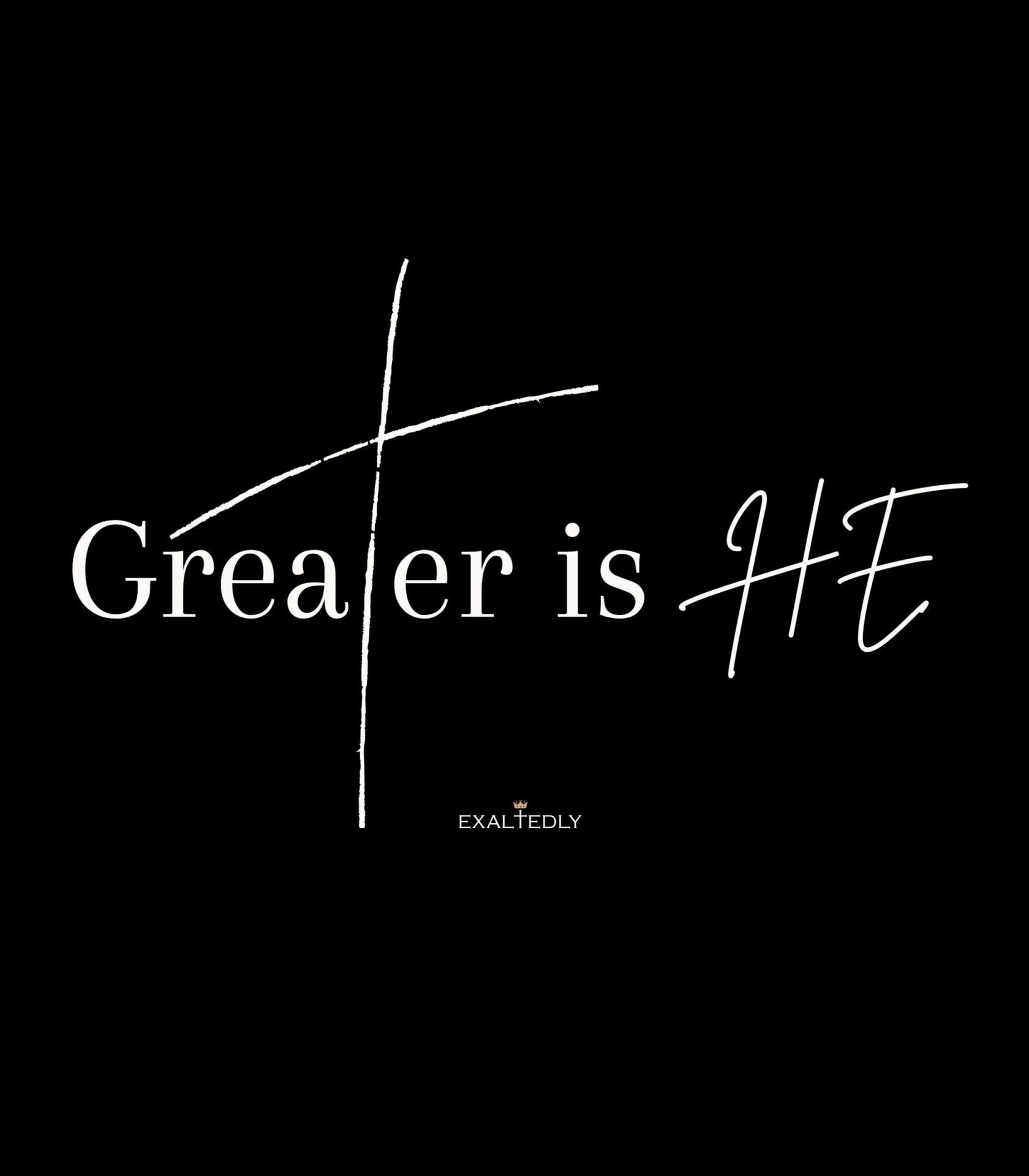 Greater is He Unisex Tee - Hover