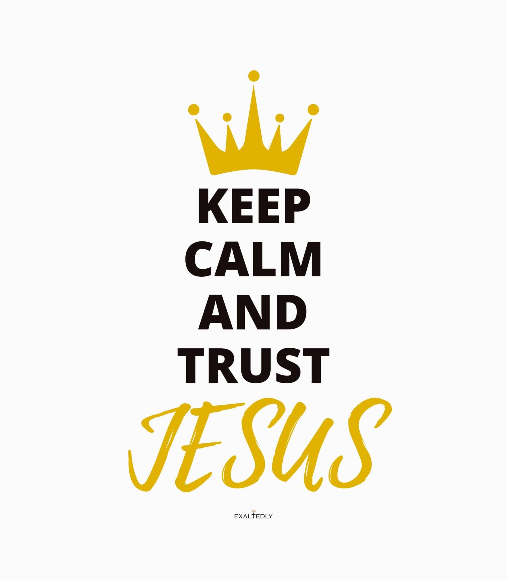 Keep Calm and Trust Jesus Women's Tee - Hover