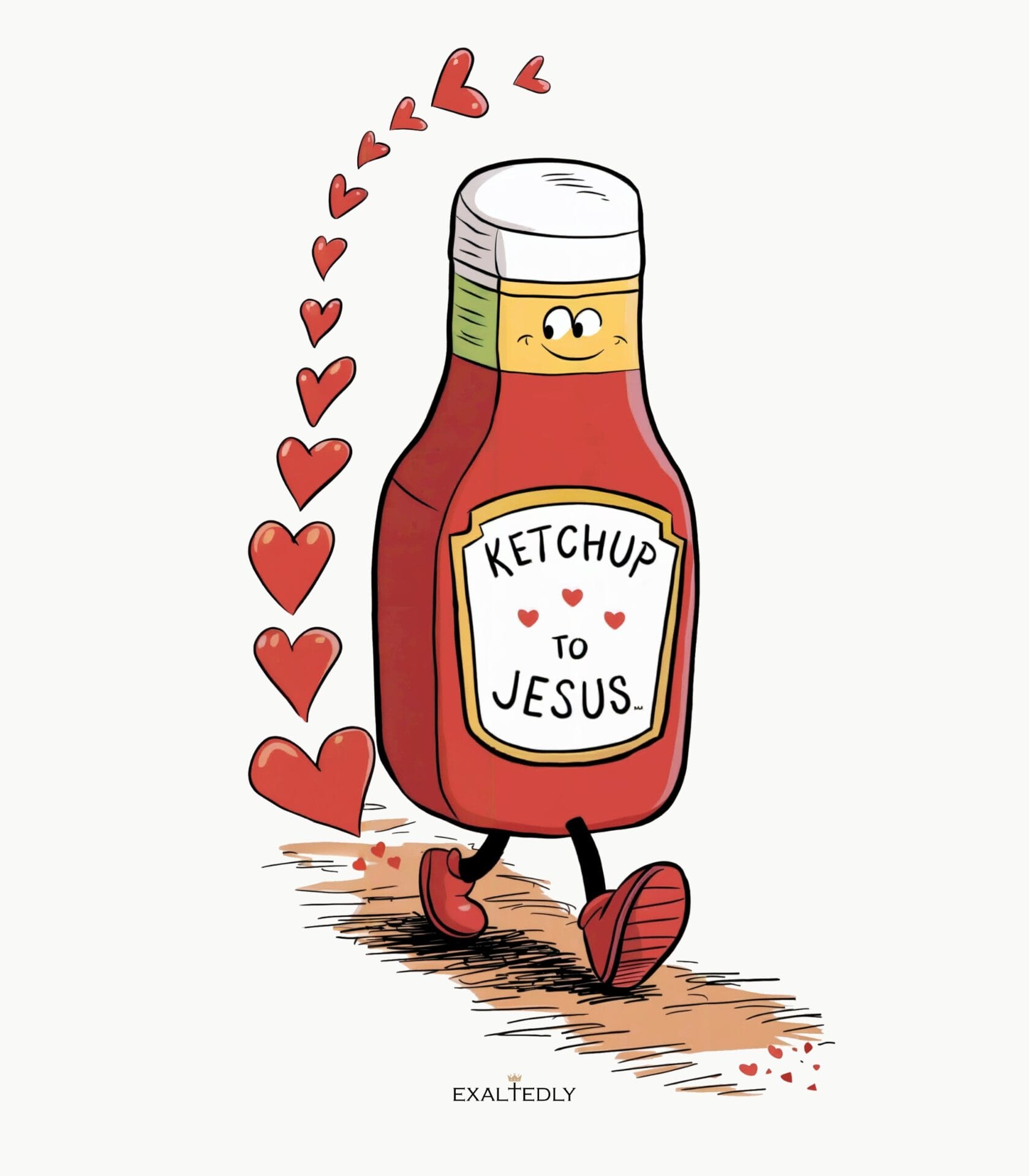 Ketchup to Jesus Kid's Unisex Long Sleeve Tee - Hover