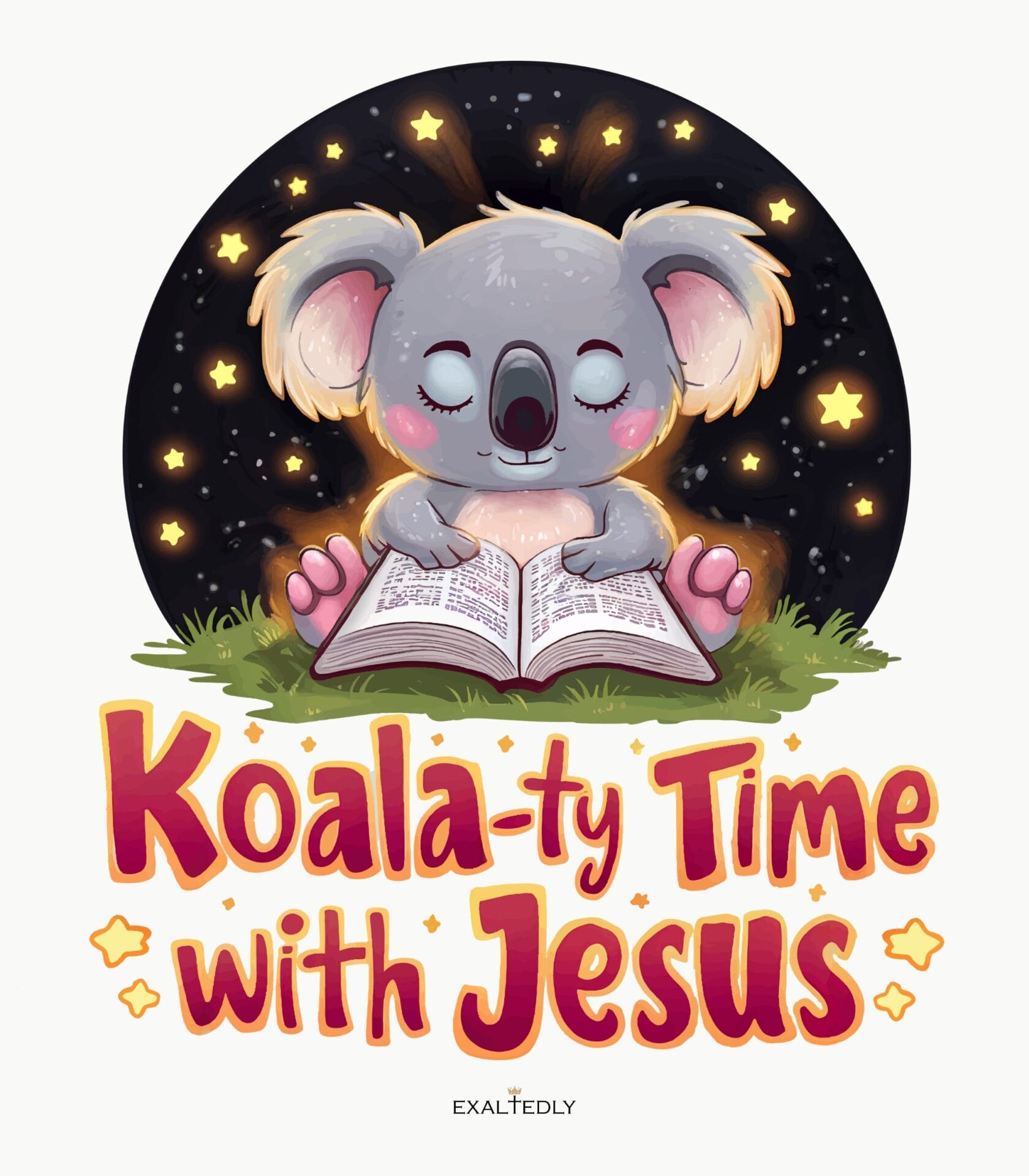 Koala-ty Time with Jesus Kid's Unisex Long Sleeve Tee - Hover