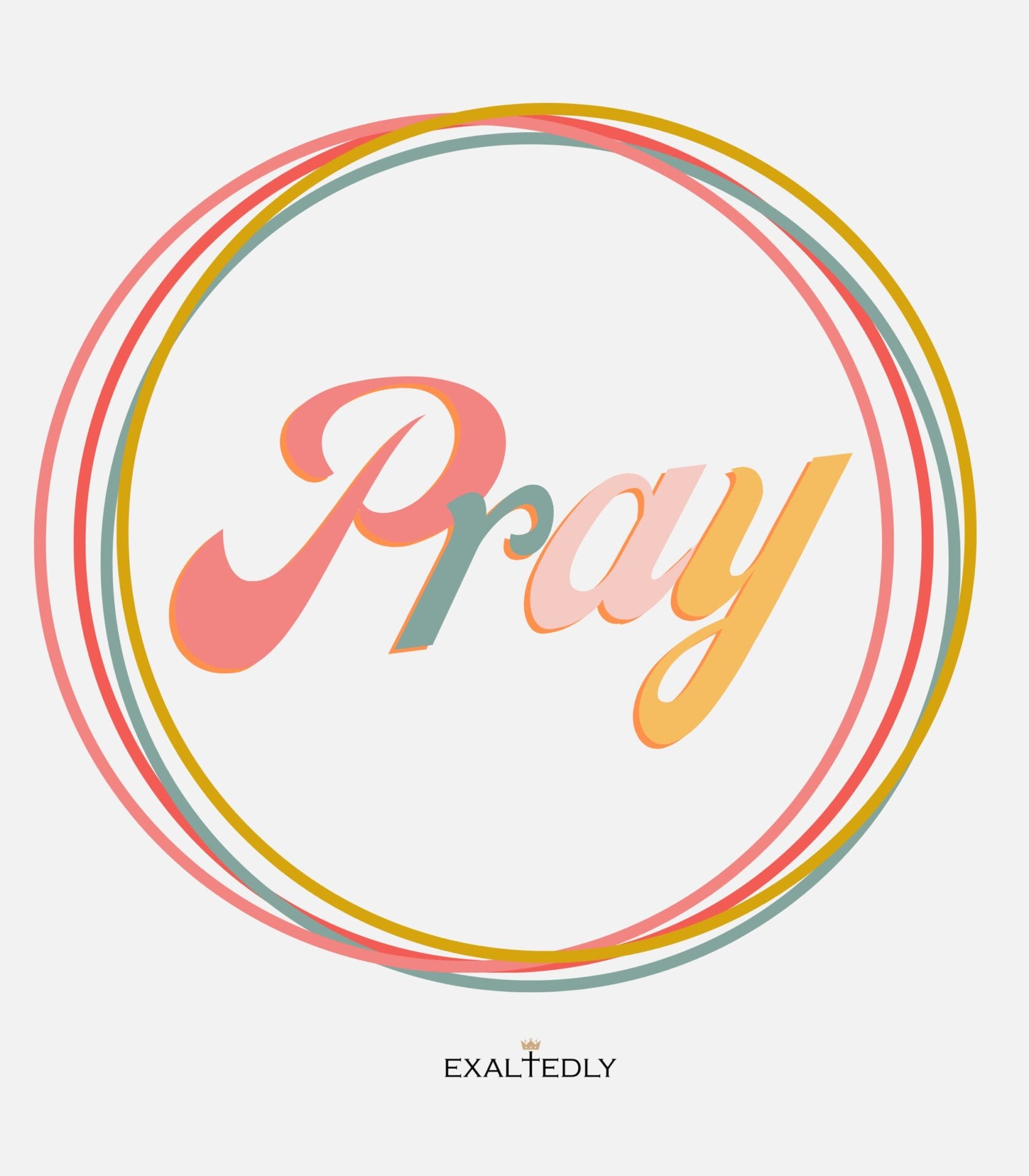 Pray Circles Girl's Tee - Hover