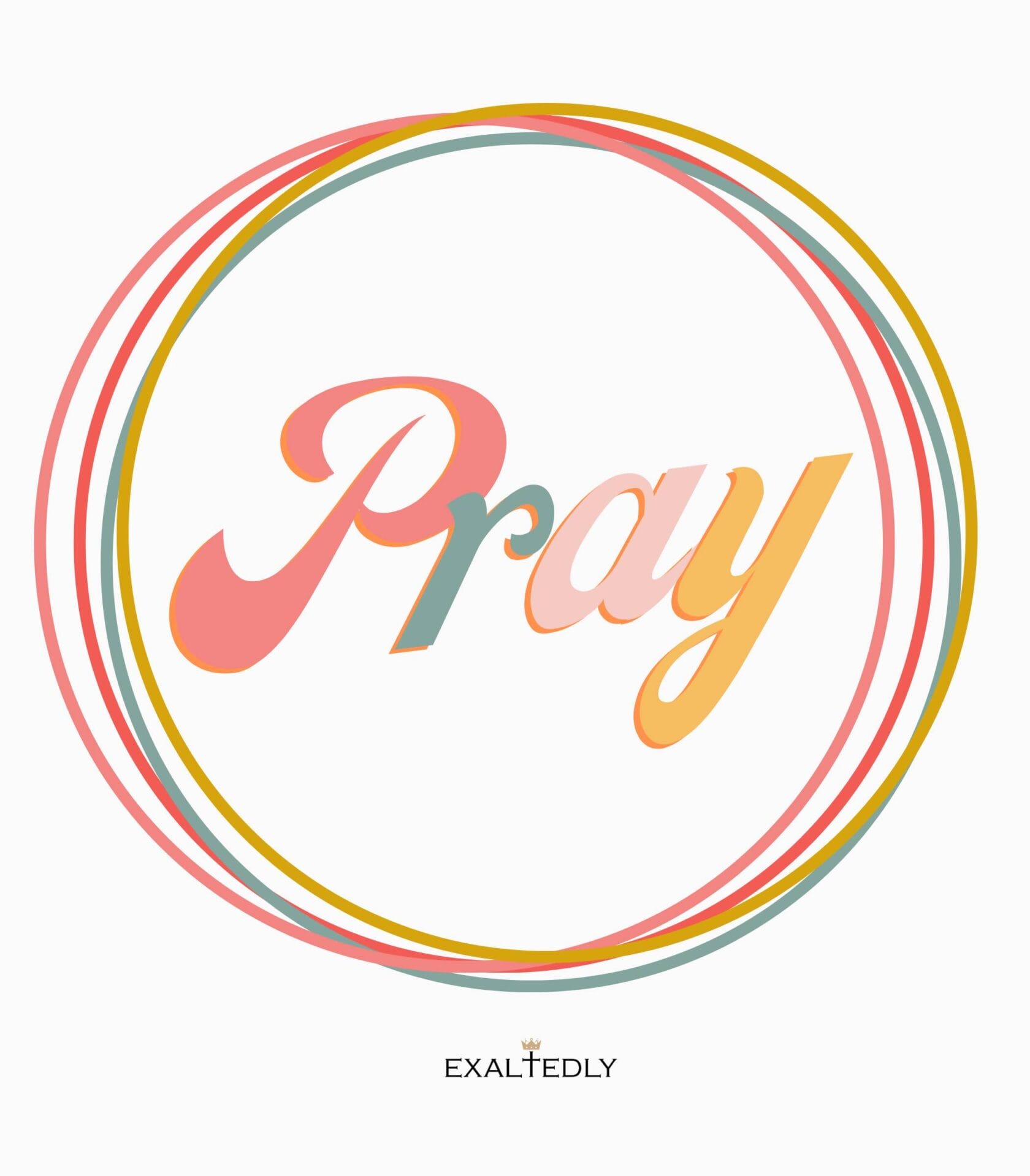 Pray Circles Girl's Tee - Hover