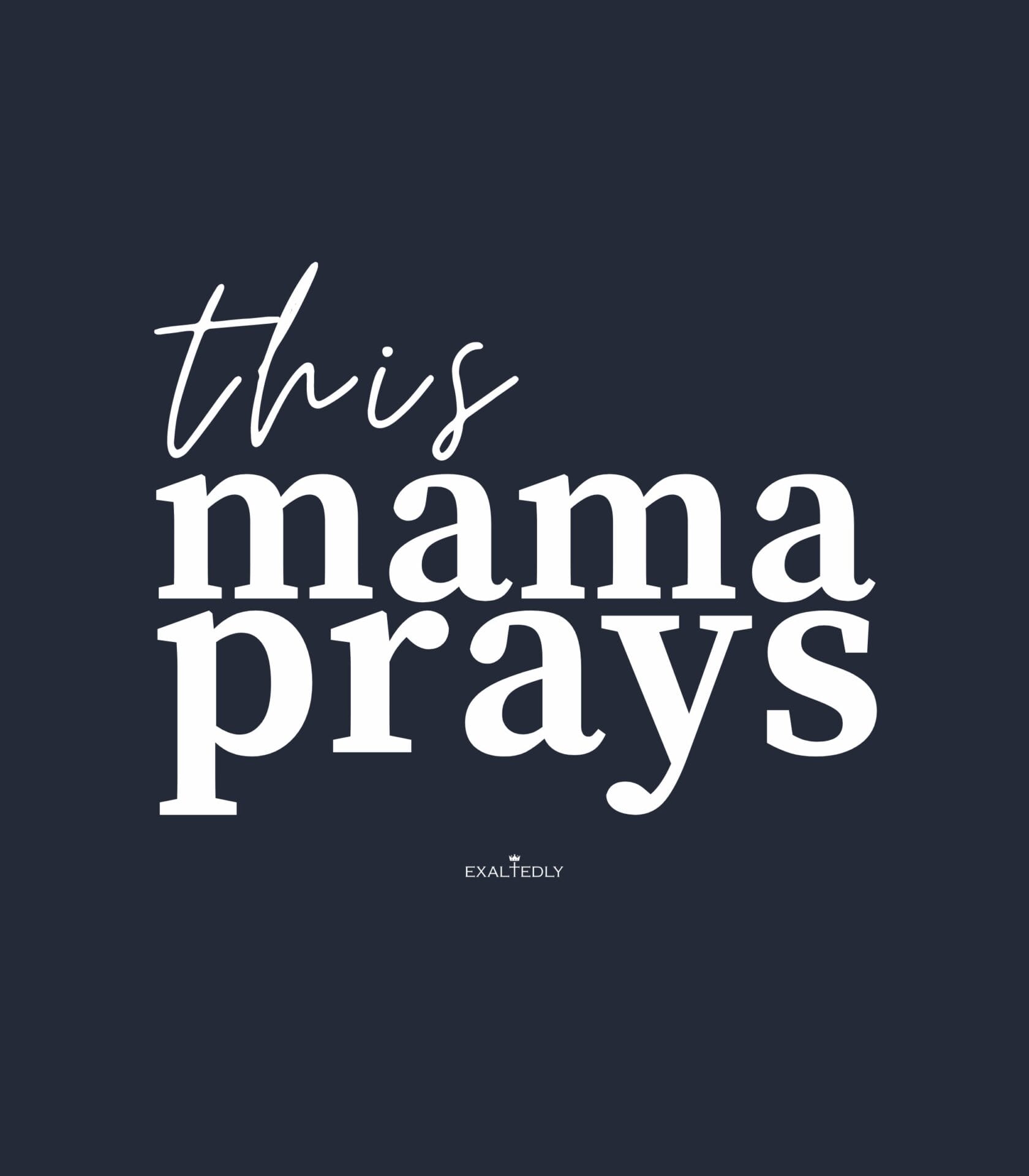 This Mama Prays Women's Long Sleeve Tee - Hover