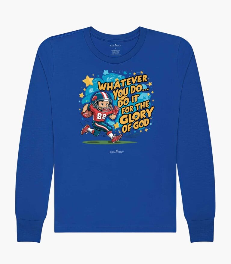 Do it for the Glory of God - Football - Boy's Long Sleeve Tee