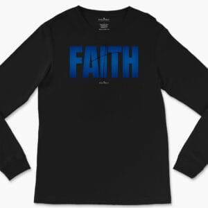 Faith Etched Cross Men's Long Sleeve Tee