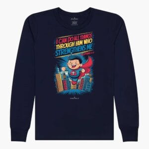 I Can Do All Things Superhero Boy's Long Sleeve Tee