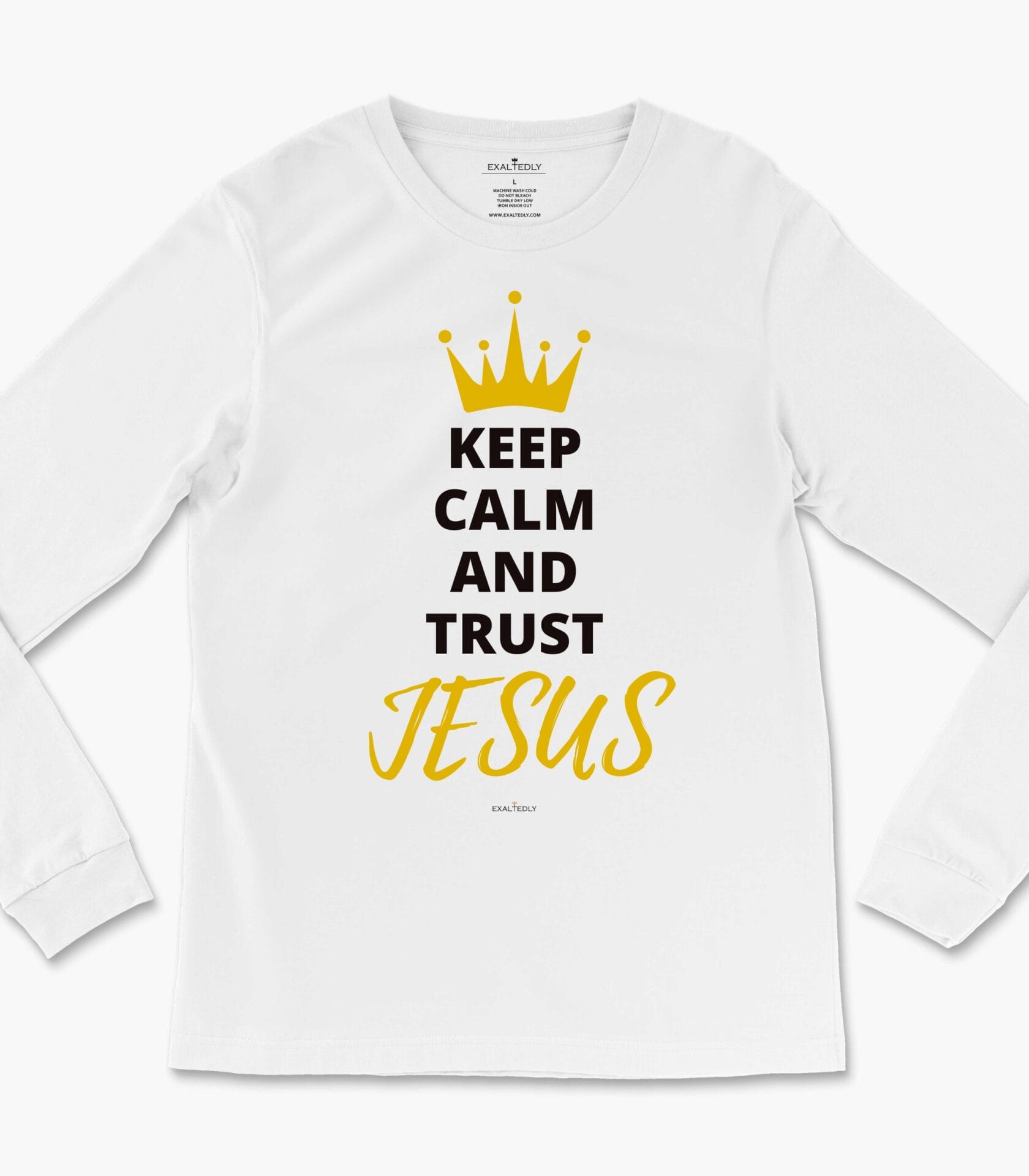 Keep Calm and Trust Jesus Women's Long Sleeve Tee