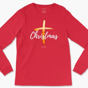 Christmas Cross Long Sleeve Tee