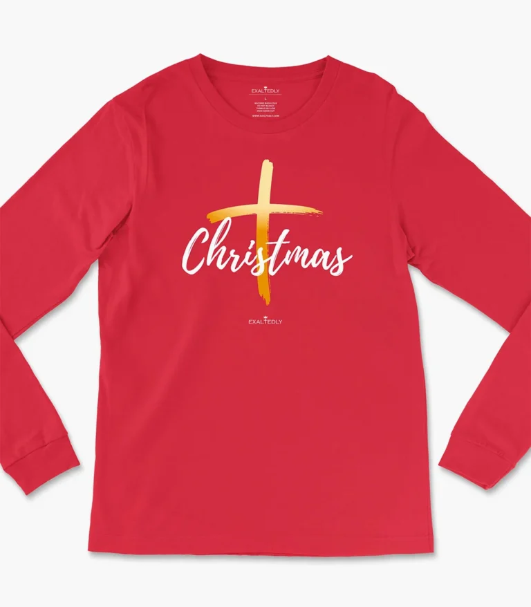 Christmas Cross Long Sleeve Tee