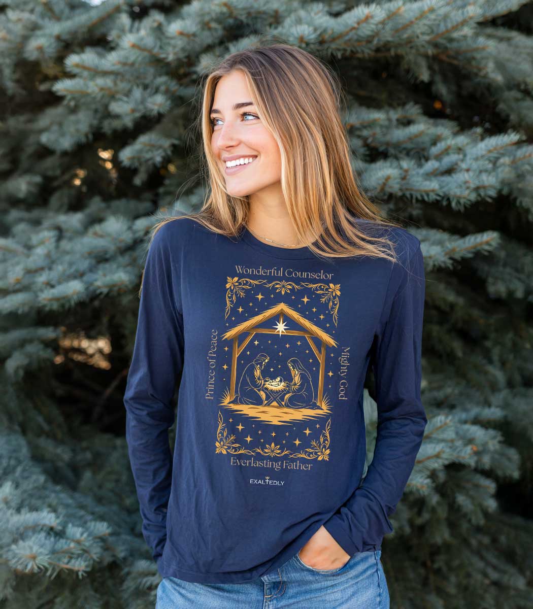 Wonderful Counselor Long Sleeve Christmas Tee
