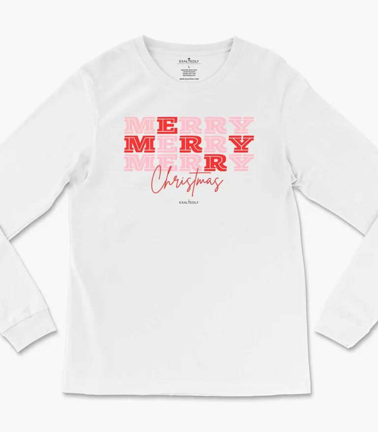 MERRY MERRY CHRISTMAS WOMEN’S LONG SLEEVE TEE